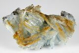 Lustrous, Bladed Blue Barite Crystal Cluster - Morocco #184298-1